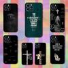 Bible Verse Christ Christian Case For iPhone 12,14,15,16,11,17,13,X,Mini,SE,XS,Plus,Pro,Max,8,7,XR,Soft Silicone Black