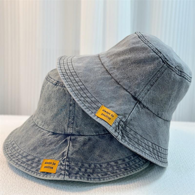 Trendy Women's Washed Old Cowboy Hat | Sunshade and Sunscreen Hat Korean Edition | Versatile Sun Hat Cover Face Small Fisherman Hat