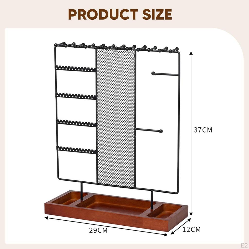 Jewelry Organizer Tower,Storage Rack Bracelet Necklace Holder Stand with Display Tray for Countertop