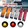 2x 12V 24V 4 LED Side Marker Lights Car External Warning Indicator Turn Signal Tail Light Position Lamps Trailer Truck Lorry Van