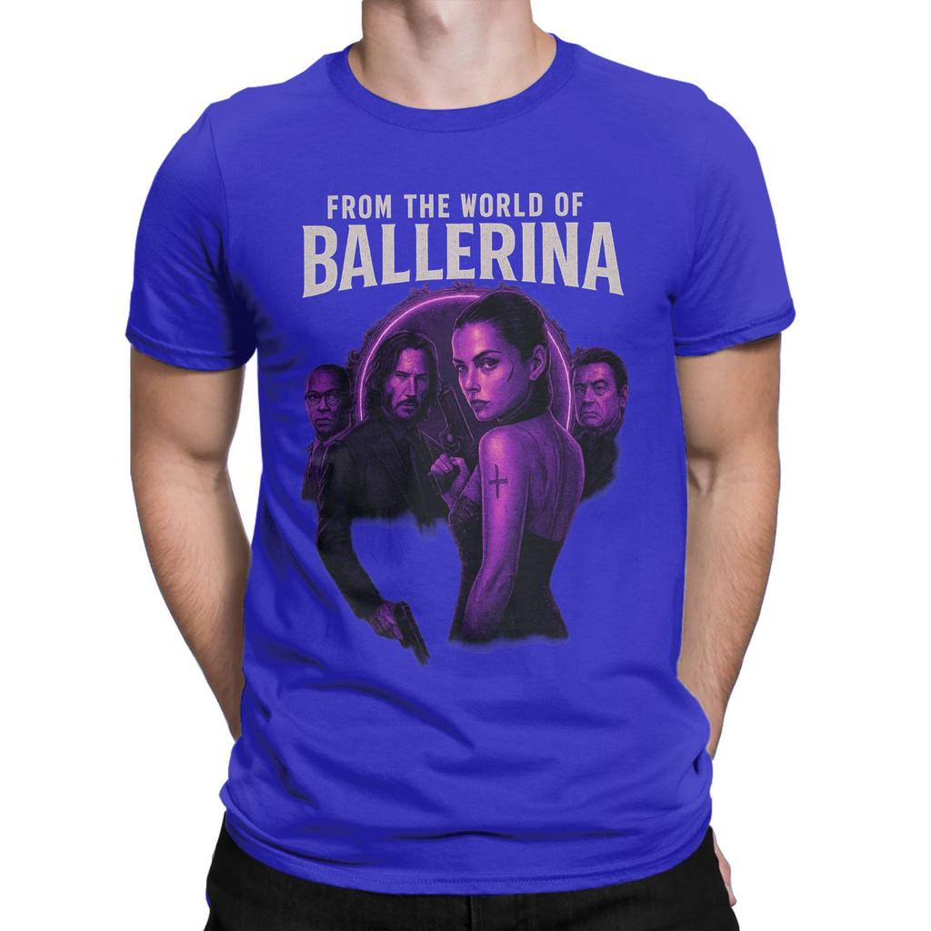 Van de Wereld van John Wick Ballerina 2025 Film T-shirt Zomer Harajuku T-shirts Mannen 100% Katoen Ronde Hals Grote Maten Top T-shirts Top