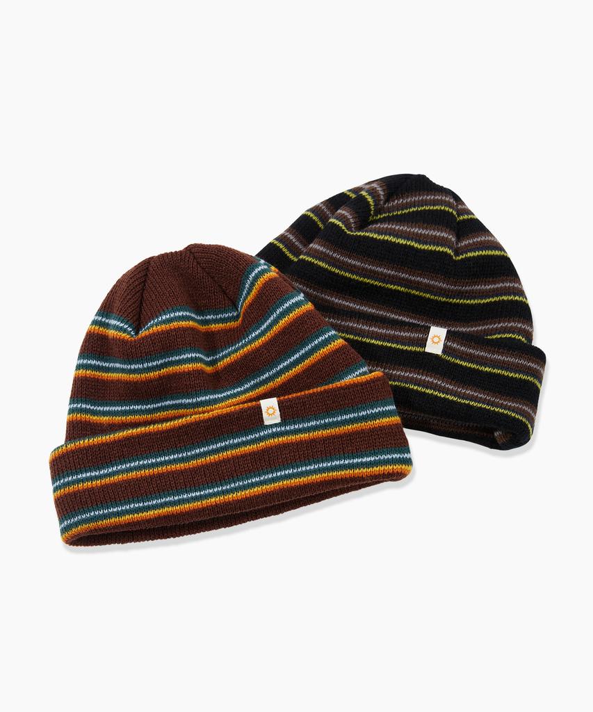 HELLO SUNRISE Hs Multi Stripe Beanie_Black