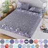 (Without pillowcase)Fitted Sheet Mattress Cover With All-around Elastic Rubber Band Non Slip Dustproof Bed Sheet