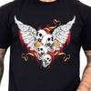 Gothic Skull Angel Wings T-Shirt Biker Heavy Metal Dark Art Streetwear Black Tee