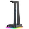 ST-2 Headset Display Stand with 2 USB + Audio Port Headphone Support Earphone Desk Hanger Holder Storage Accessories
