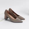 2026Women's Large High-heeled Shoes Multicolor Pointy Knit Breathable Comfortable Anti-skid Rubber Sole Work Shoes  New Autumn