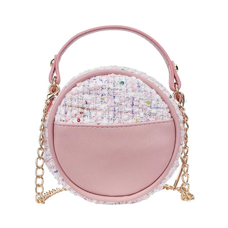 Lovely Flower Princess Messenger Bag for Toddler Girls Kids PU Pearl Coin Purse Shoulder Bag