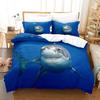 Requin Sautant De L'océan Grande Bouche Ouverte Couette Confortable Taie d'oreiller Ensemble de Literie Décoration Chambre d'enfant Textile de Maison