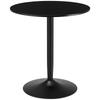 75H X Diameter 70cm Two-Person Minimalistic Dining Table - Black