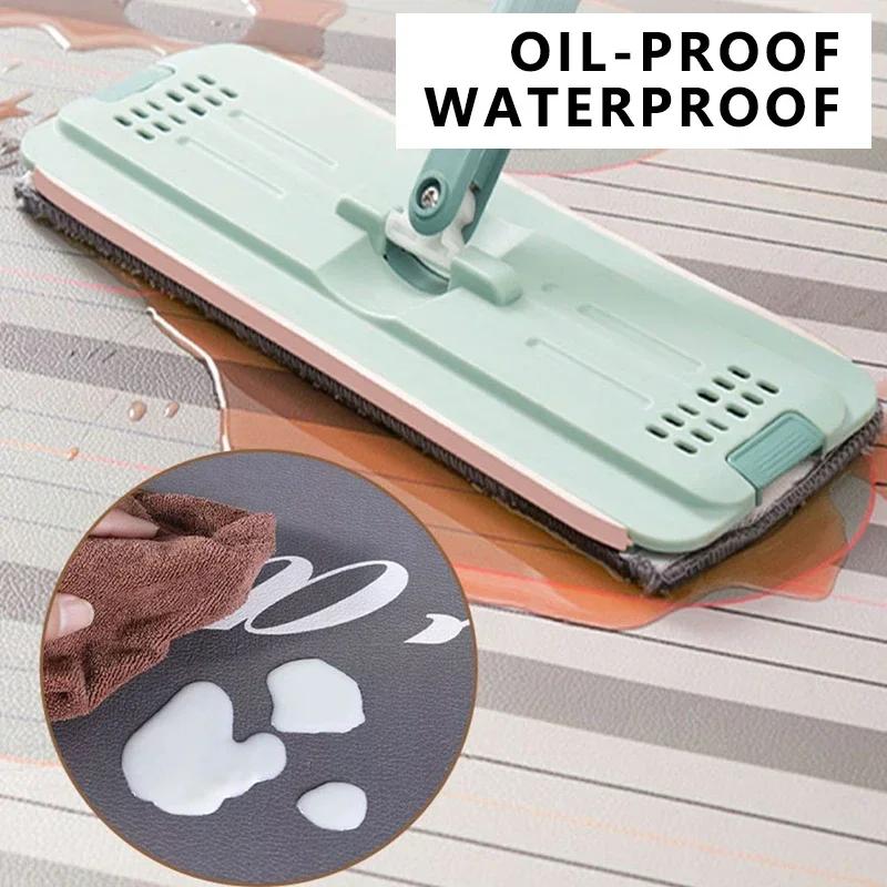 Pink Kitchen Carpet Waterproof Floor Mat Pvc Leather Carpets Non-slip Oil-proof Candy-colored Cute Sweet Home Decoration Rugs