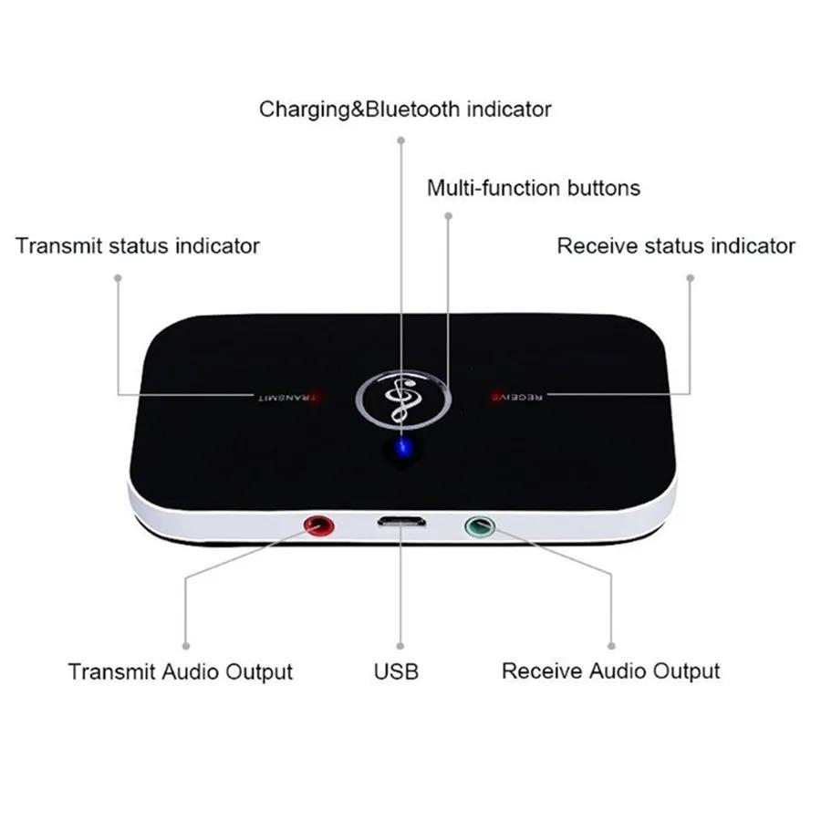 Bluetooth 5.3 helisaatja vastuvõtja adapter RCA 3,5 mm AUX-pesa stereo muusikapleier USB juhtmevaba helipulk muundur autole PC-le telerile