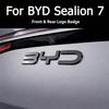 Black Front & Rear Emblem Modification For BYD Sealion 7 Black Warrior Car Badge Covering Styles Logo Car Emblem Accessories