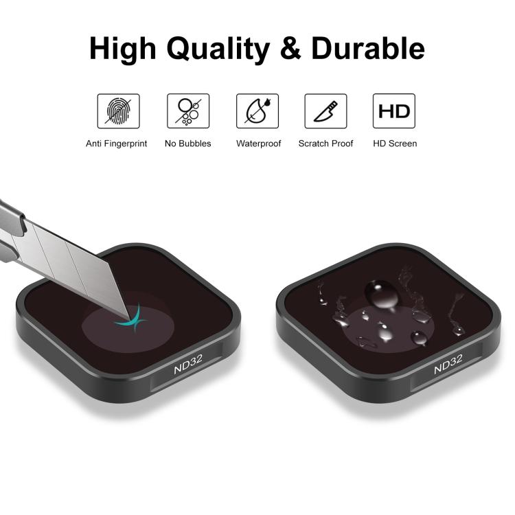 PULUZ Action Kamera ND16 Objektivfilter für GoPro HERO12 Schwarz /11 Schwarz /11 Schwarz Mini /10 Schwarz /9 Schwarz