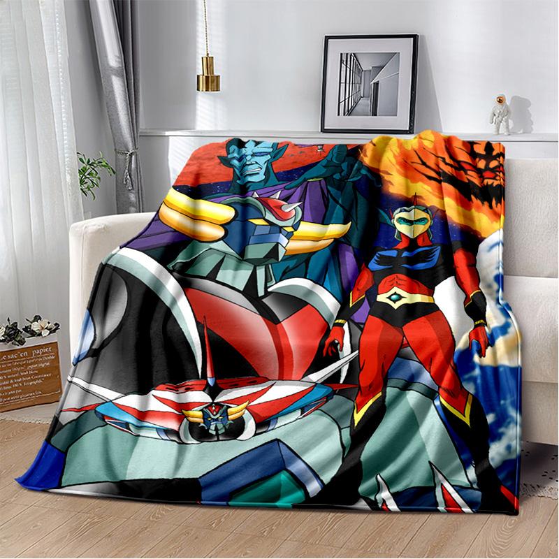 UFO Robot Grendizer Anime cartoon Μαλακή Βελούδινη Κουβέρτα, Κουβέρτα Φλις Ριχτάρι για Σαλόνι Υπνοδωμάτιο Κρεβάτι Καναπέ Πικνίκ παιδιά