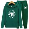 Zweiteiliges Set Spider Print Trainingsanzug Herren Kapuzenpullover Hoodies+Hose Anzug Outfits Damen Sweatshirts Herbst Frühling Trainingsanzüge