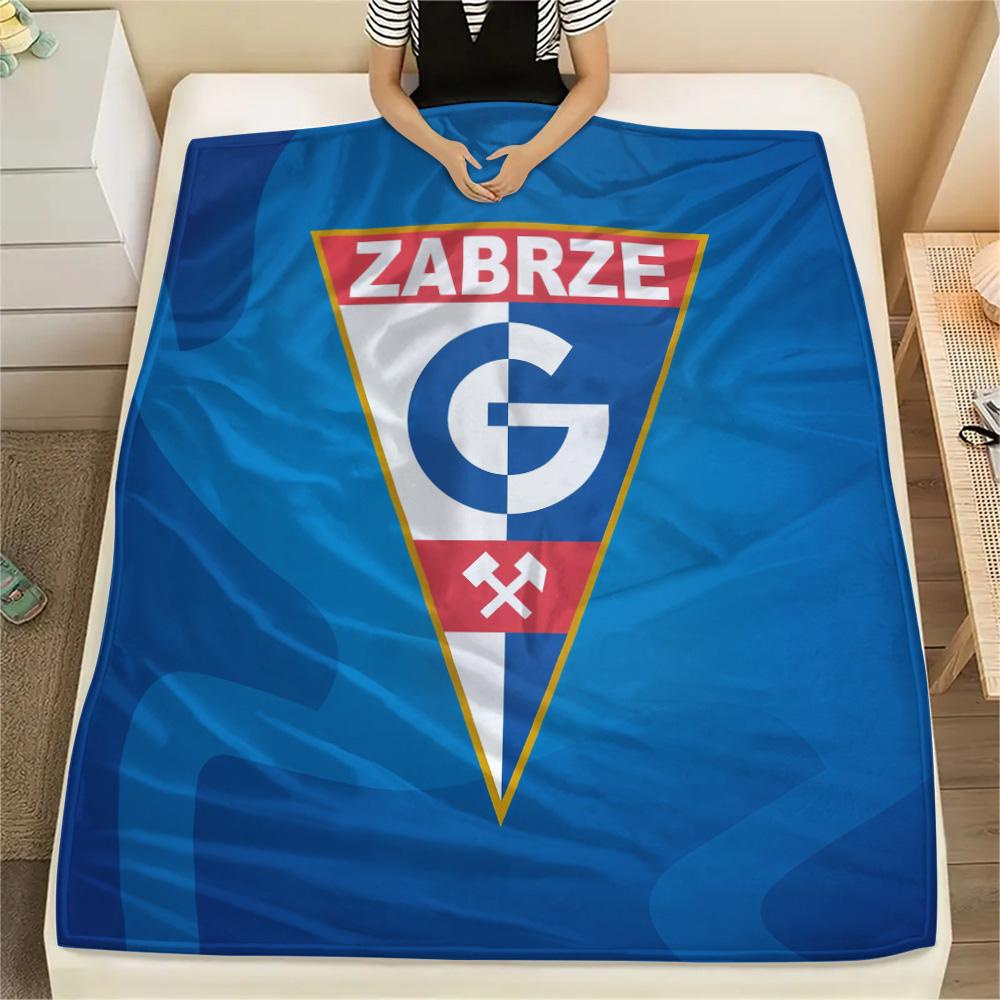 Górnik Zabrze Print Flannel Blanket, High Quality Comfortable for All Seasons, Home Decor, Warmth and Comfort