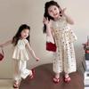 Sleeveless Tops and Pants 2 Piece Set Thin Outfit Korean Style Girls Clothes Sets  Baby Girls