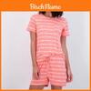 Dames Nachtkleding Set Met Top Met Korte Mouwen En Korte Broek Voor Thuis En Lounge