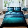 Dekbedovertrek Zee Golf King/Queen Maat 3D Blauwe Oceaan Spray Golven Beddengoedset voor Kinderen Tieners, Azuur Zeewater Zacht Dekbedovertrek
