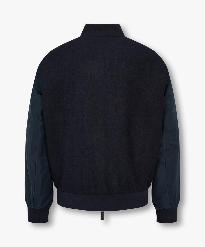 Armani Exchange Men'S Embroidered Logo Two-Way Zip-Up Blouson_Navy A414310018