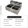 Commercial Stainless Steel Dual Electric Deep Fryer & Oden Cooker