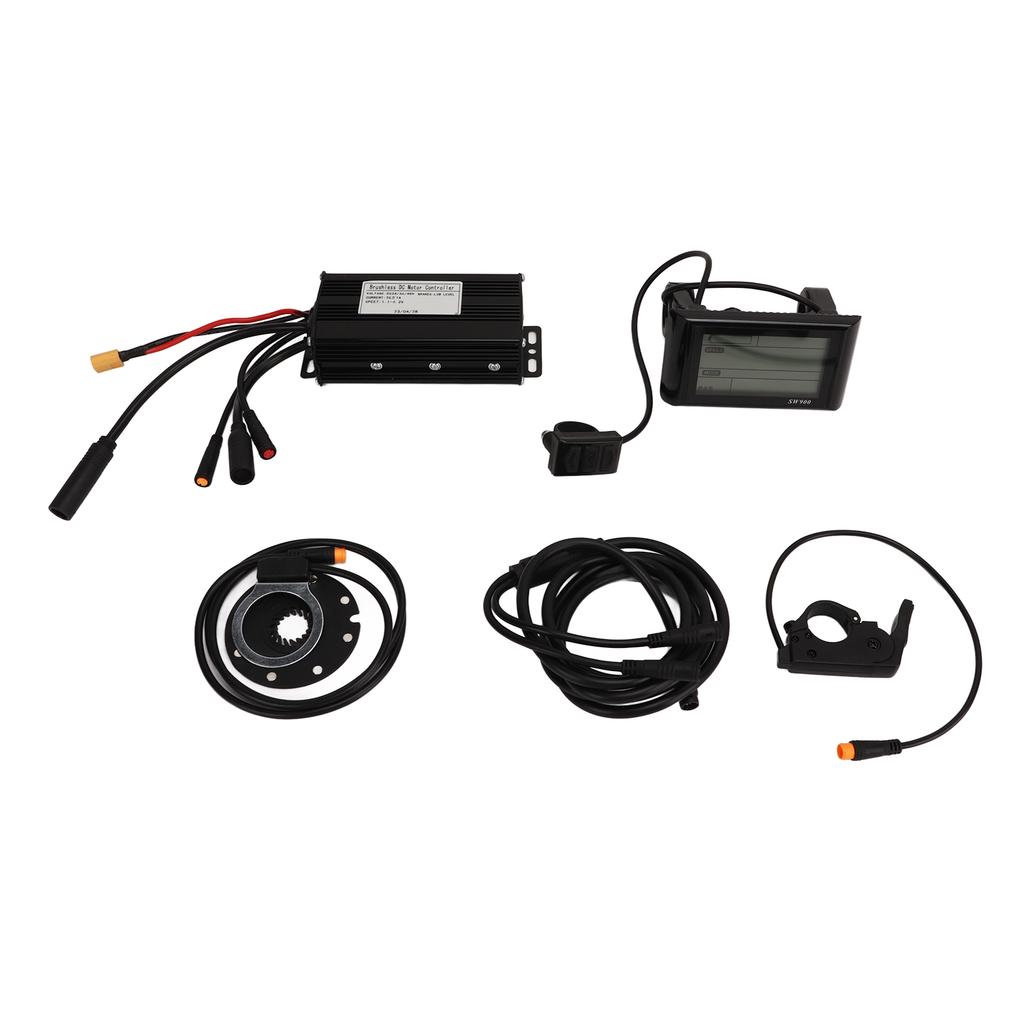 DC24V 36V 48V Sine Wave Electric Bike Controller with SW900 Panel Power Sensor Thumb Throttle for Bike
