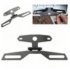 Metal License Plate Bracket Black for Motorcycle Electric Vehicle