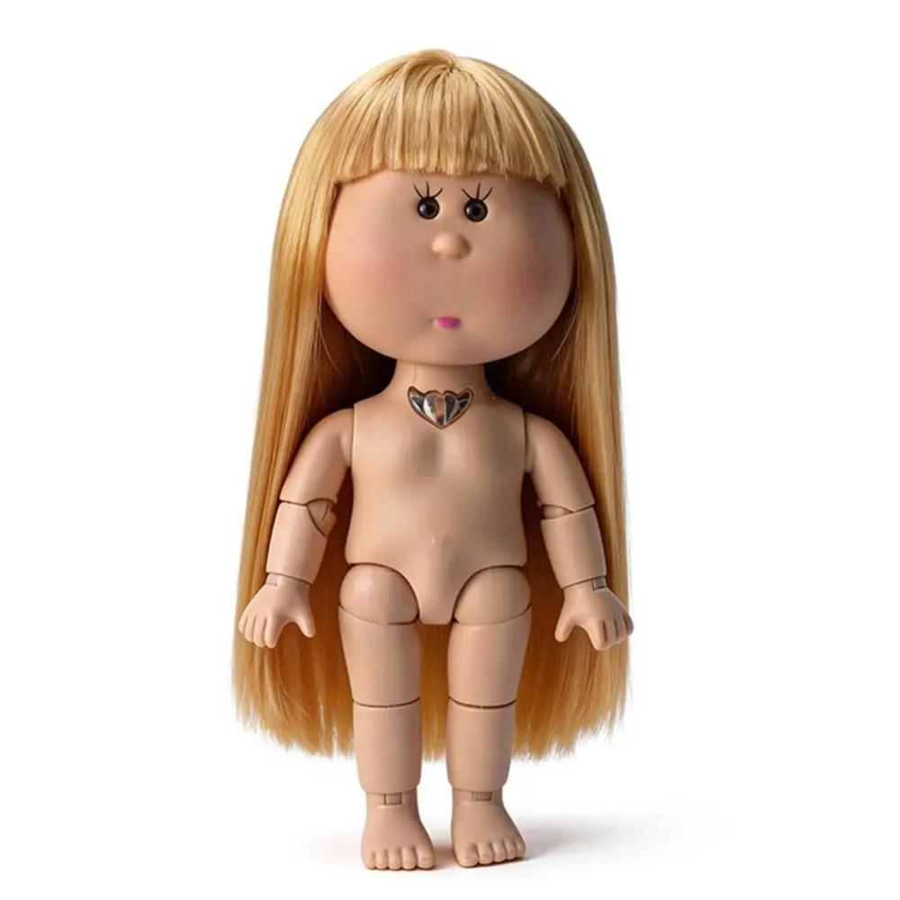 24cm Mini Potato Doll 5 Movable Joints DIY Vinyl Cute Dolls Toys Curly Hair 14cm Bean Eye Vinyl Doll Dark Skin Dress Up Doll Toy