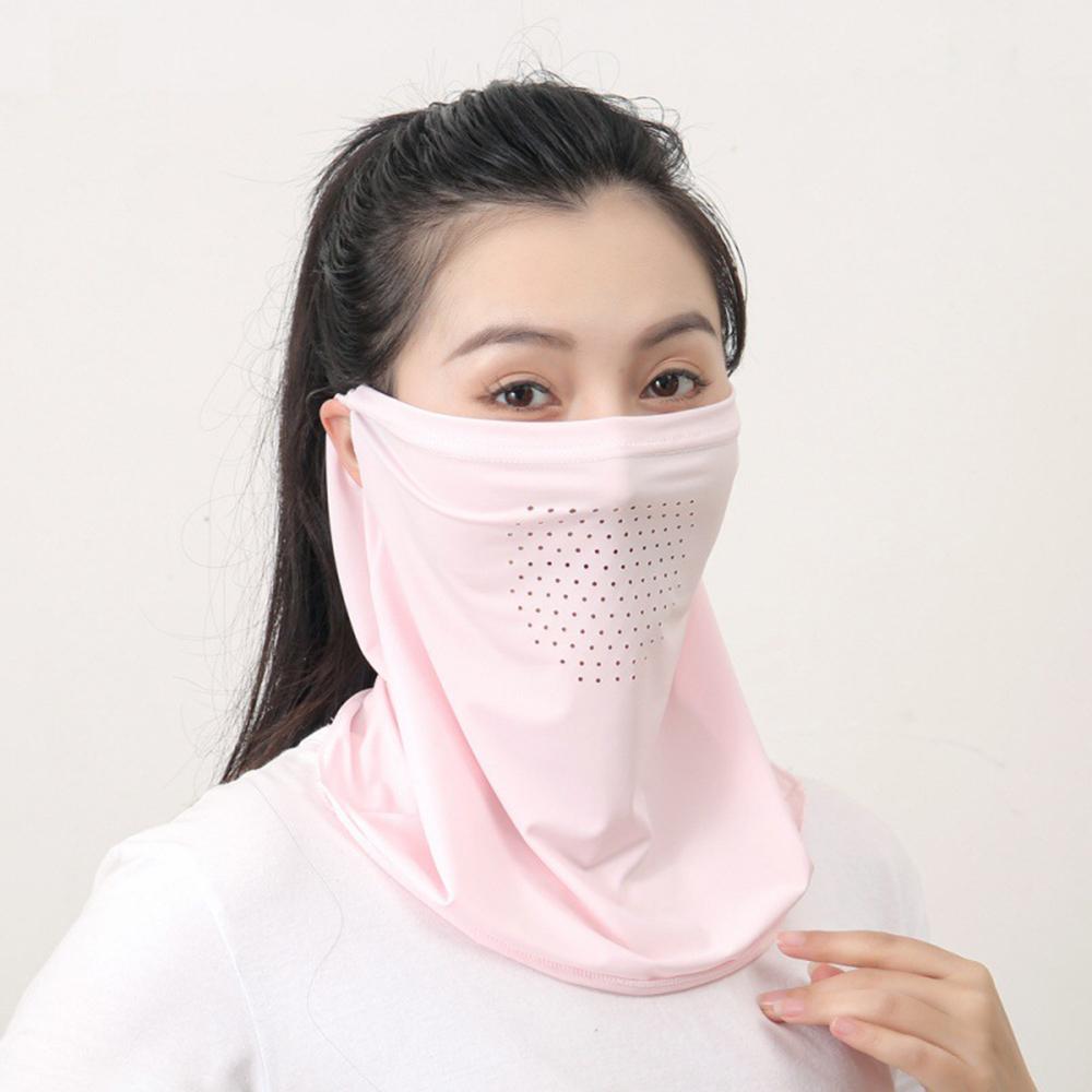 Ice Silk Face Scarf Breathable UV Sun Protection Mask Soft Neck Wrap Cover For Summer Outdoor Activities Sunscreen Ear Scarf New