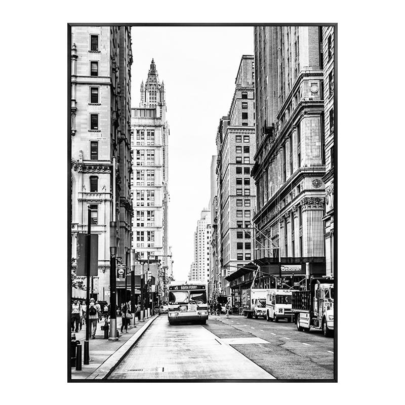 Affiche de paysage de ville moderne de New York, Londres, Paris, Sydney, peinture sur toile en noir et blanc, images d'art mural, décoration d'intérieur