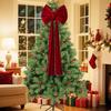 Décoration de Sapin de Noël Nœud Grand Réutilisable Ornement Nœud de Noël Géant Pour Arbre Pour Intérieur Maison Porte d'Entrée Escalier Clôture