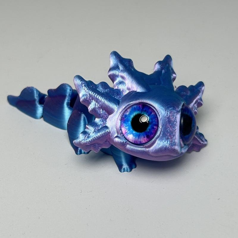 3D Printing Salamander Figures Multi-joint Movable Simulation Eyes for Home Accessories Kids Gift Living Room Decoration