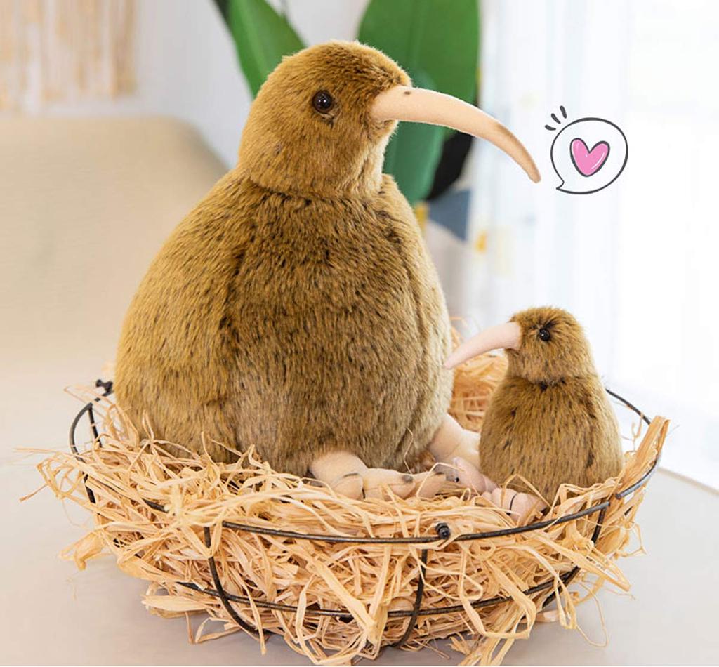 Realistisches Plüsch-Kiwi-Tier, Flauschiges Kuscheltier, 30 cm lang, Niedliches Lernspielzeug, Weihnachts-, Geburtstags-, Neujahrsgeschenk, Ab 6 Jahren