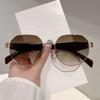 Gradient Color Polygonal Sunglasses UV400 Anti-UV Glasses Retro Women Sunglasses  Business