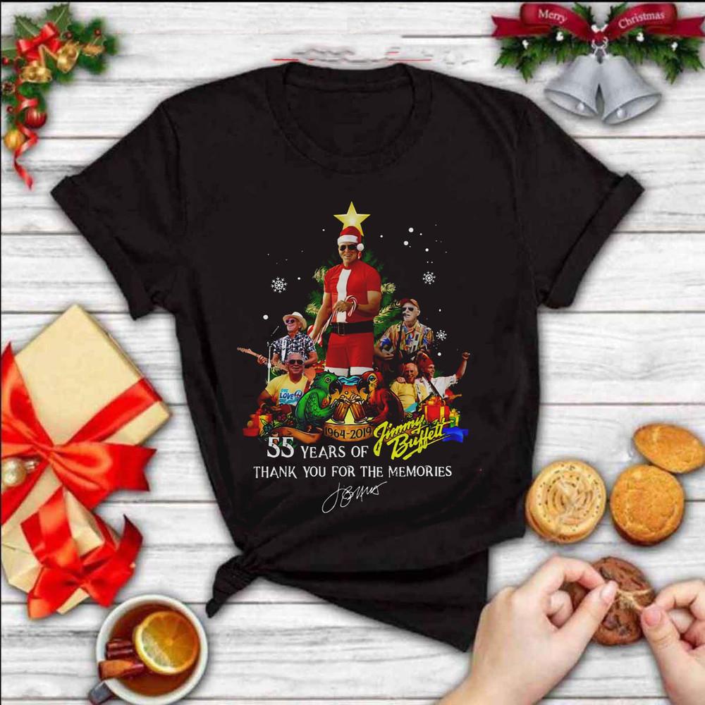 55 Years of Jimmy Buffett Thank You for The Memories Christmas Tree Shirt ND310 Unisex T-Shirt