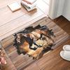Tappetino 3D Cavallo al Galoppo con Design Effetto Legno Tappeto Antiscivolo per Ingresso Decorazione Casa Soggiorno Camera da Letto Decorazione Dinamica