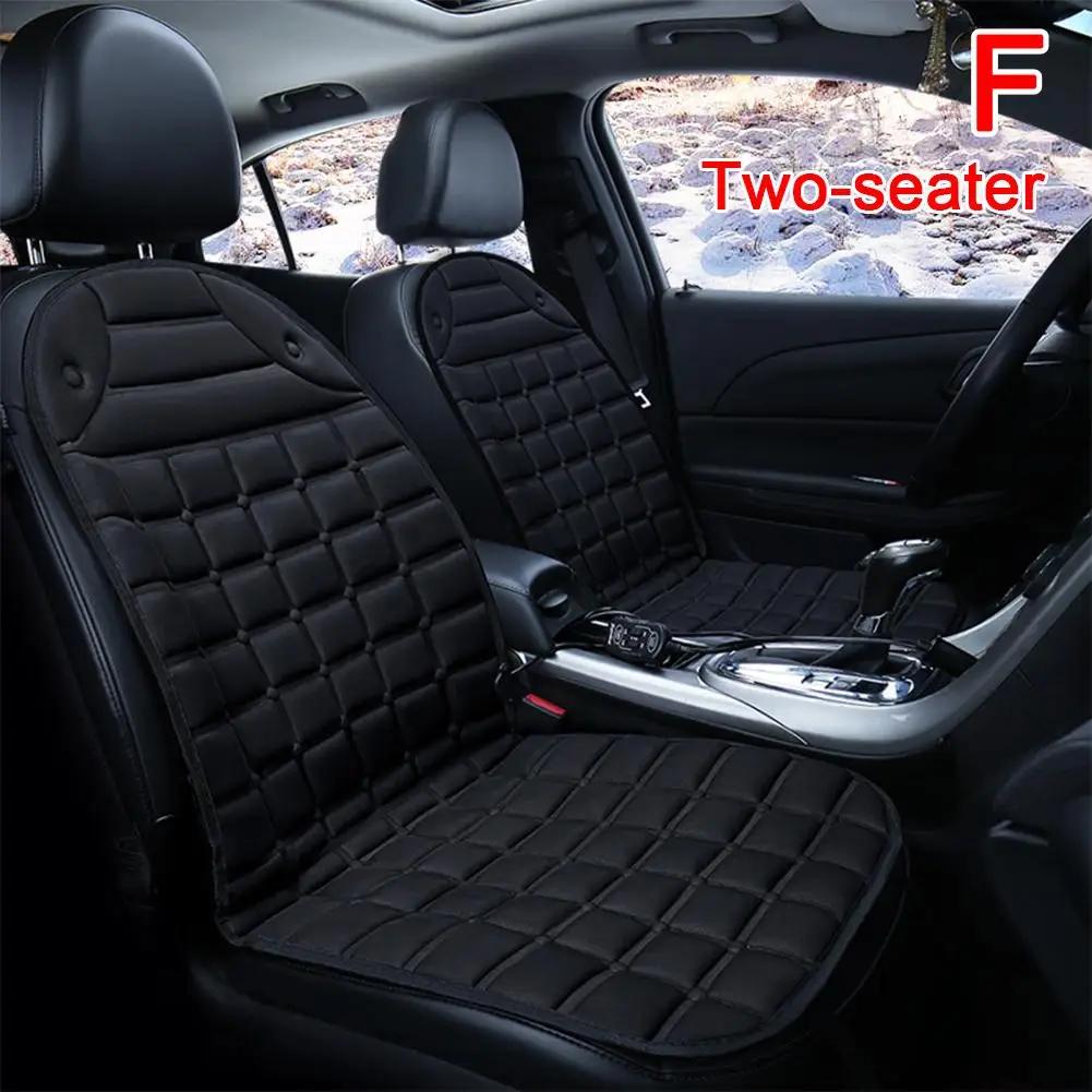 1/2pcs Winter Heated Car Seat Cover 12V Heating Warmer Universal Seat Car Automotive Interior Seat Cushion Protector Auto C O0X1