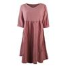 GMXIA Summer 3/4 Sleeves V-Neck Mid-Length Loose Dress