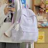 Schoolbag Small Fresh Mori Striped Backpack Women's 1011 New Simple Casual Lightweight Large-capacity Student School Bag