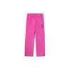 Li Ning X Disney Toy Story Strawberry Bear Series Solid Color Fleece Warm Loose Sports Long Pants Women Bottoms Rose-Purple AKLR742-1