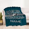 Eagles Football Jersey Personalized Text Blanket Gift Personalized Blanket Soft Warm Cozy Suitable for Home Decor Living Room Sofa Picnics