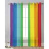 Rainbow Colorful Stripes Sheer Curtains Ideal for Bedroom Living Room Ornamentation Window Curtain for Cooking Area Tulle Fabric Organza Drapes