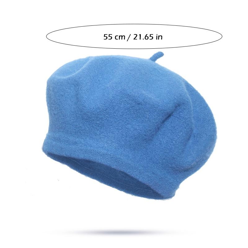 Dámské Dívčí baret Teplá vlna Zimní čepice čepice Vintage Obyčejné čepice Baret Jednobarevné Elegantní Dámské Zimní čepice Dropshipping