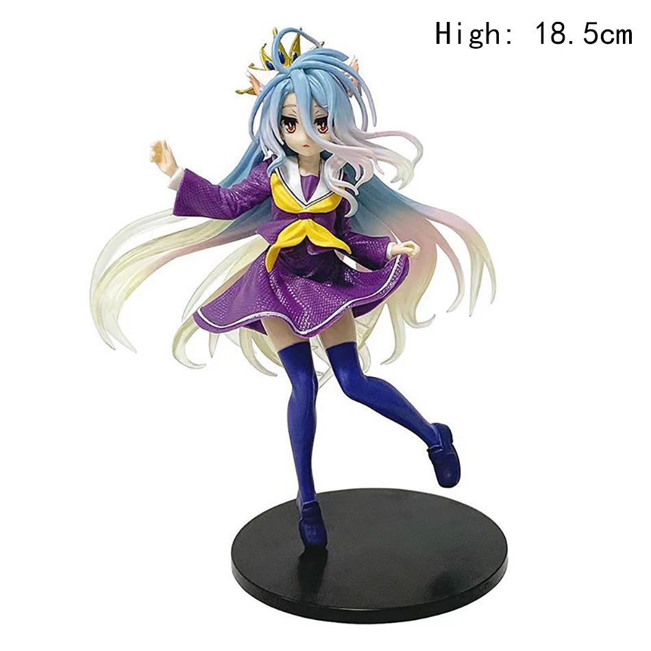 18cm No Game No Life White Figure Anime PVC Anime Action Figures Model Collection Ornament Anime Model Toy Gift