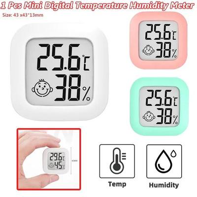 מיני דיגיטלי LCD מדחום מד לחות מד לחות מד לחות חדר פנימי אלקטרוני טמפרטורה חיישן לחות מד חיישן לחות תחנת מזג אוויר