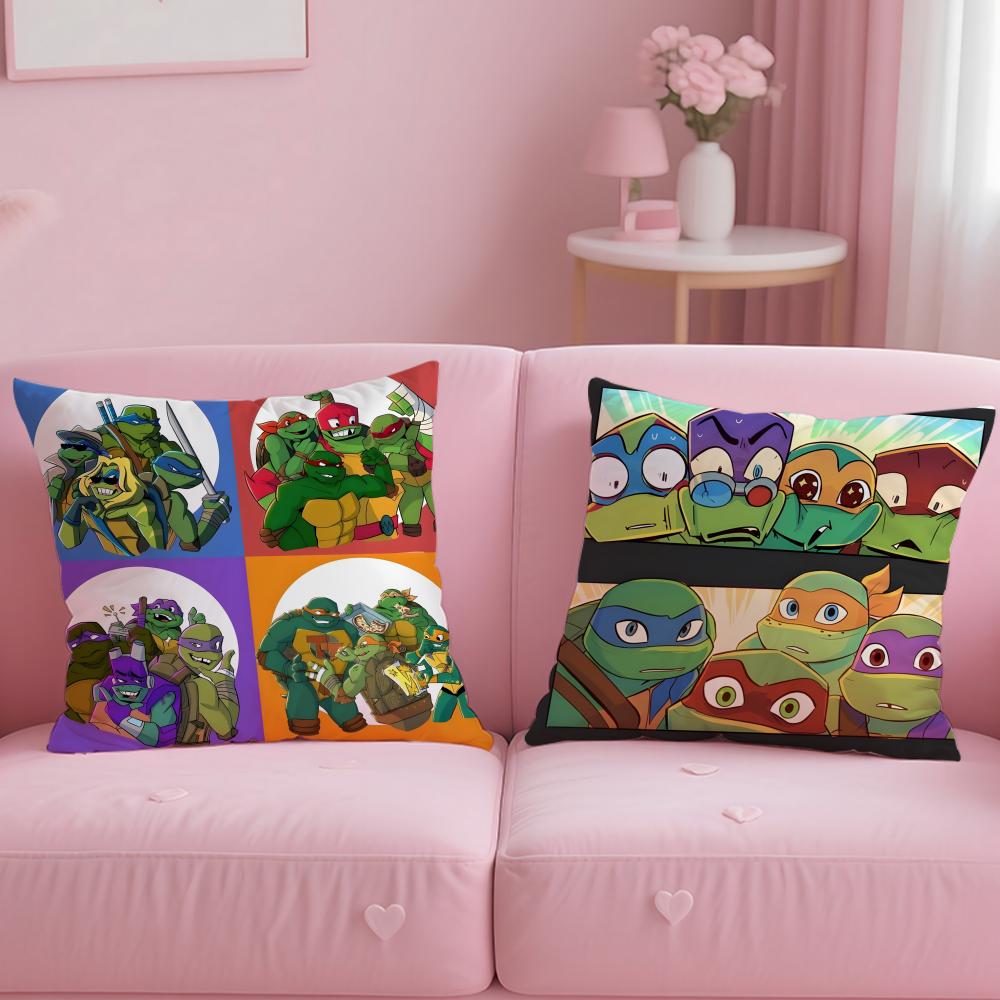 Cartoon Teenage Mutant Ninja Turtles Kussenhoes Zacht & Makkelijk te Wassen Kussensloop – Veelzijdig voor Bank, Bed, Reizen en Kantoor