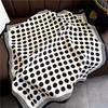 Luxury Black White Polka Dot Square Scarf Elegant Style Thin Silky Neck Scarf Casual Decorative Hairband For Women