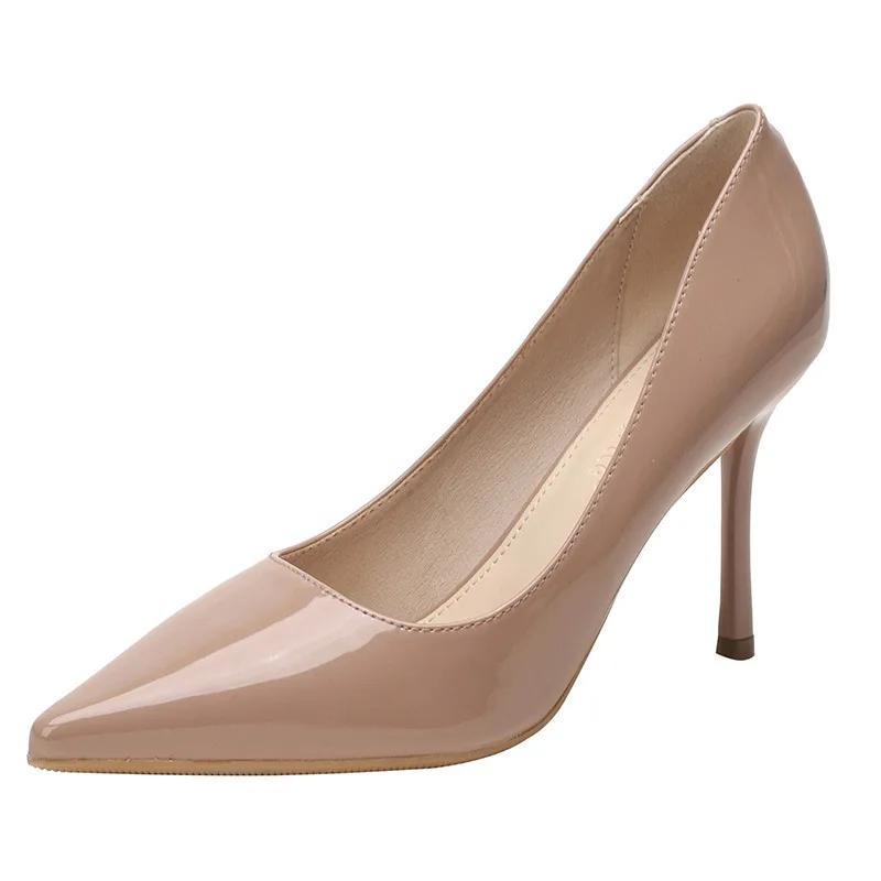 2024 pantofi cu toc înalt nud pentru damă Toamnă cu vârf ascuțit încălțăminte unică versatilă Pompe de modă sexy Pantofi de damă eleganti confortabili Mujer