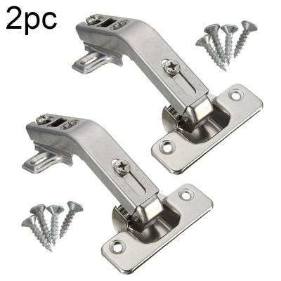 2pcs Corner Cabinet Door Hinges Combination 135 Degree Plate Screws Set Kitchen Cupboard Furniture Hinges Connection Hardware