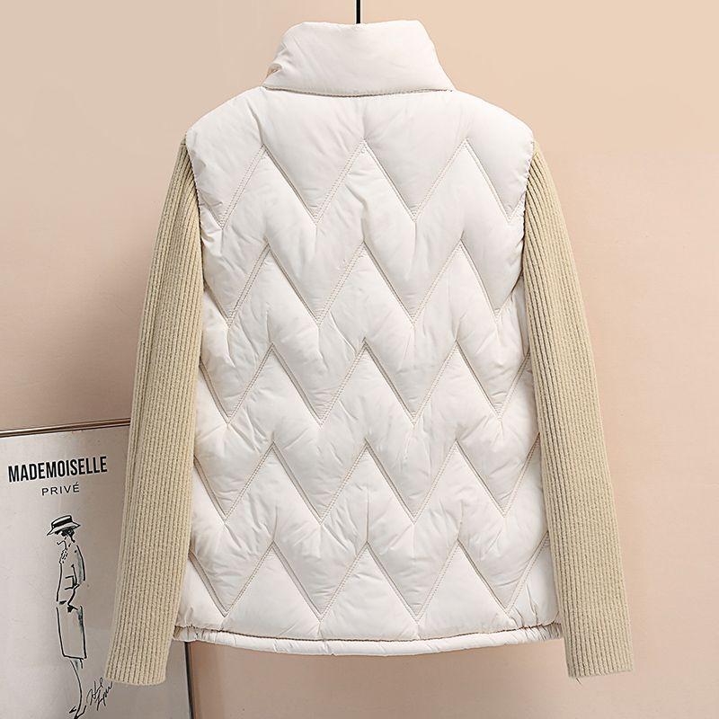 New Down and Cotton Jacket for Women Lightweight Short Loose Korean Version Versatile Shoulder Vest Women's Jacket